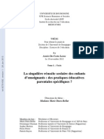 La Singulière Réussite Scolaire Des Enfantsd'enseignants: Des Pratiques Éducativesparentales Spécifiques ?