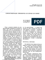 COMPARTIMENTAÇÃOT OPOGRÁFICAD O ESTADO DO CEARÁ