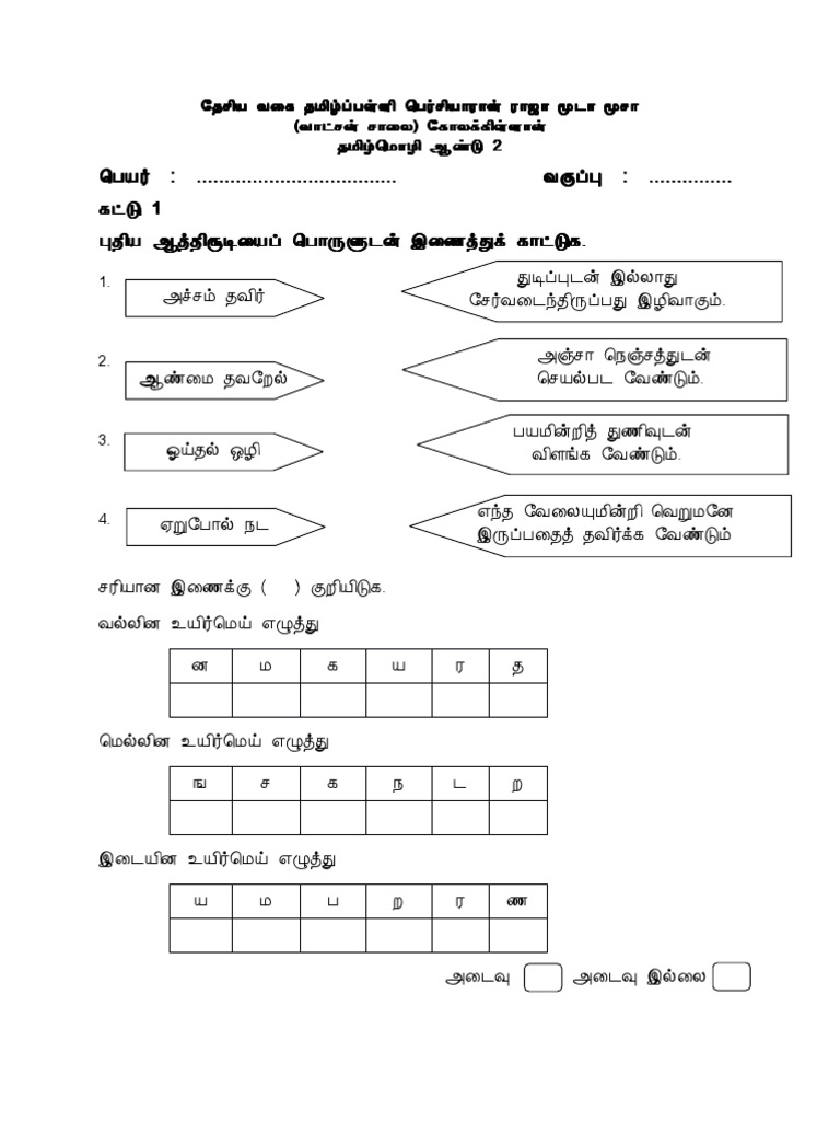 Bahasa Tamil Tahun 2