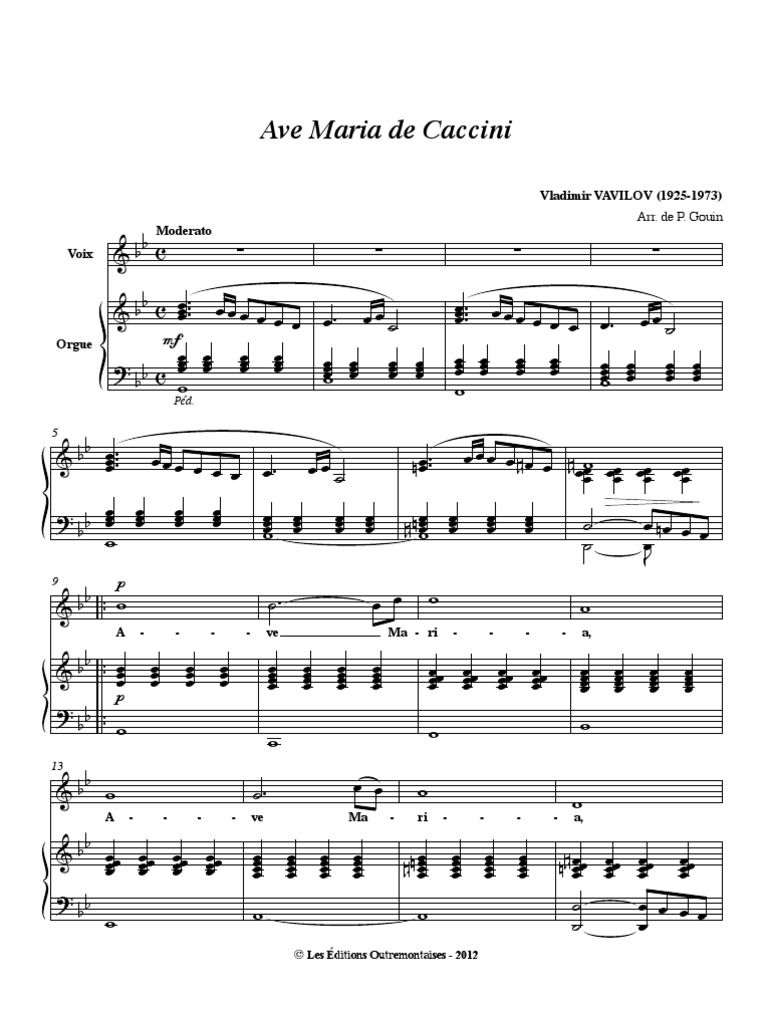 Ave Maria Caccini G Moll Pdf
