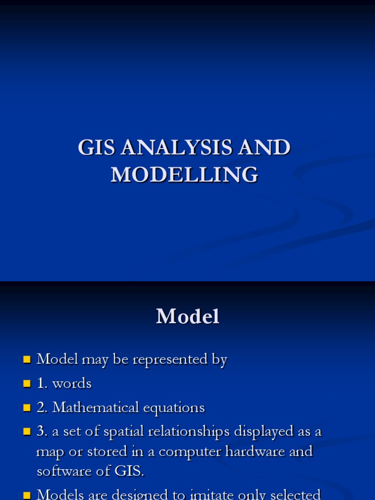 GIS Analysis and Modeling Techniques | PDF | Spatial Analysis ...