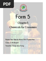 Download Chemistry Folio Form 5 Chapter 5 Chemicals for Consumers by Myramel Klaris SN145382595 doc pdf