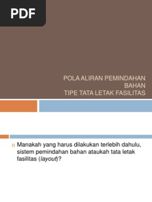 Fasilitas Pola Aliran Pemindahan Bahan
