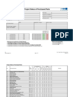 F02 Project Status Purchased Parts QR83 2011 Version 1-0-01