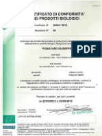 certificato di conformità dei prodotti biologici