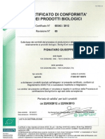 Certificato Di Conformità Dei Prodotti Biologici