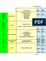 Tour Plan + Programme