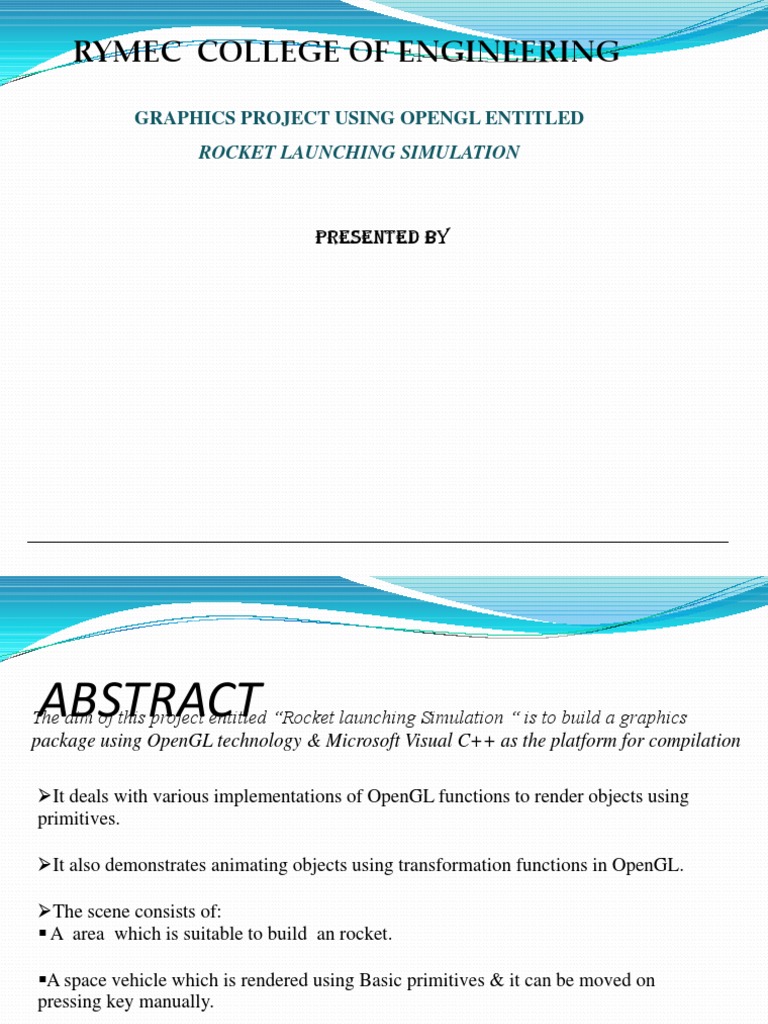 Rocket Launch Simulation in OpenGL | PDF | 3 D Computer Graphics ...