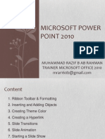 Microsoft Power Point 2010 - Publish