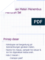 Pergerakan Materi Menemmbus Membran Sel