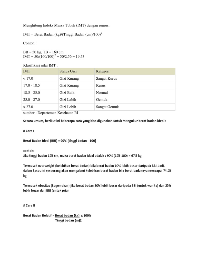 Rumus Imt Docx