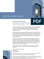 Audit Committee Institute: Evaluation of Internal Auditors