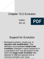 Chapter 15.2 Evolution: NWRC BIO 30