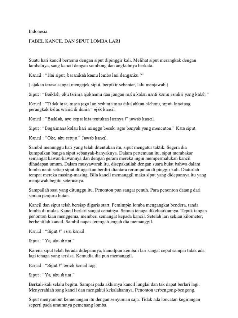 Cerita Fabel Inggris Indonesia Pdf