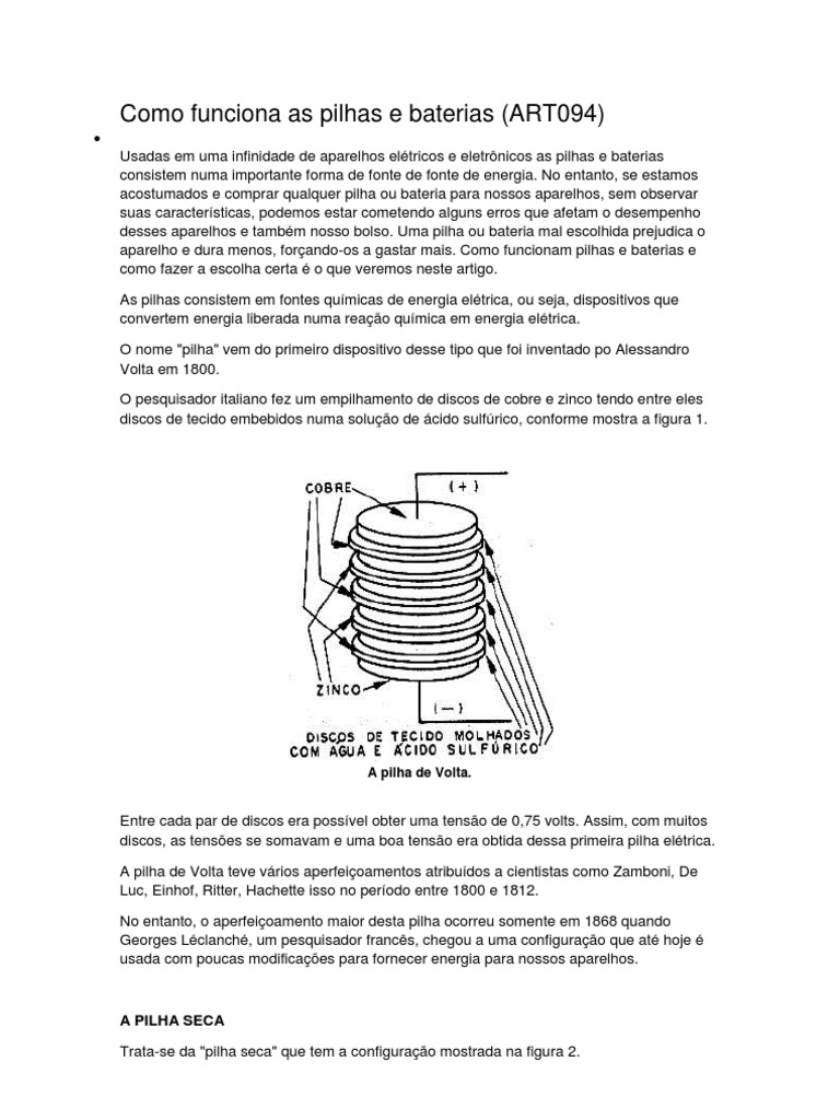 Metais E Sua Utilização Em Pilhas E Na Galvanização Pdf