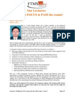 Cfa Lecturer Profile For Dec 13 Exam Level 1