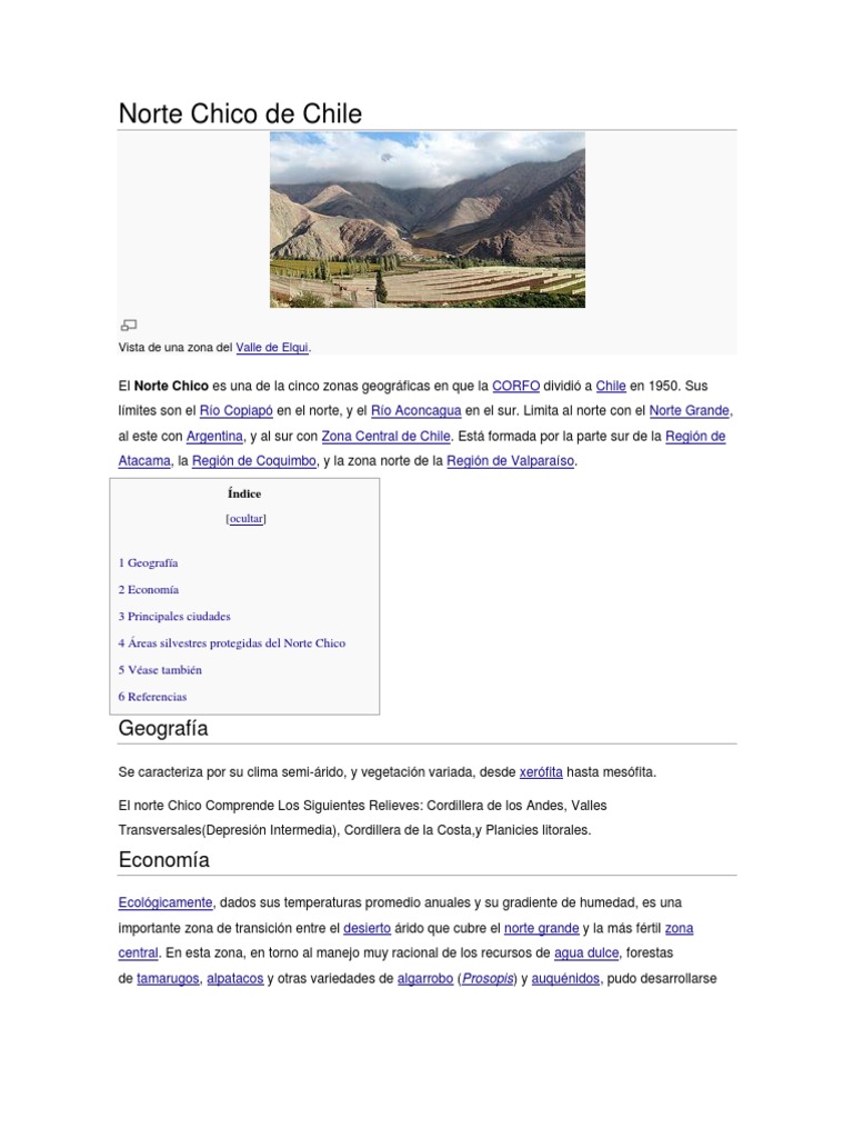 Norte Chico de Chile | PDF