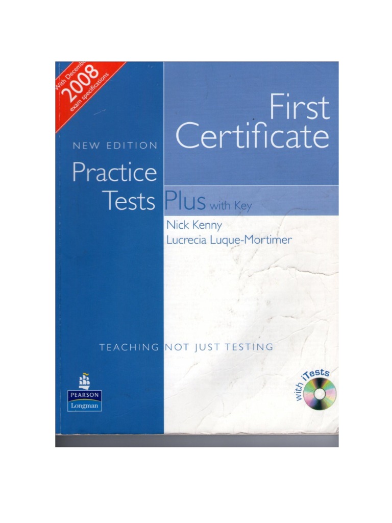 First Certificate Practice Tests Plus 2008 Edition Longman | PDF