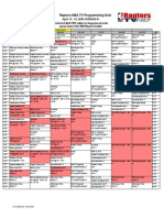 Raptors NBA TV Programming Grid