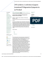 A Perspective of Dialogical Engagement Between Self and Culture _ Panda _ From the ALWS Archives_ a Selection of Papers From the International Wittgenstein Symposia in Kirchberg Am Wechsel