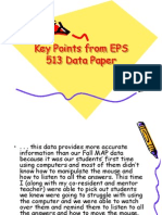 Key Points From EPS 513 Data Paper