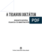 A Trianoni Diktátum - Francia És Magyar Szöveg (Traité de Trianon en Français Et Hongrois)