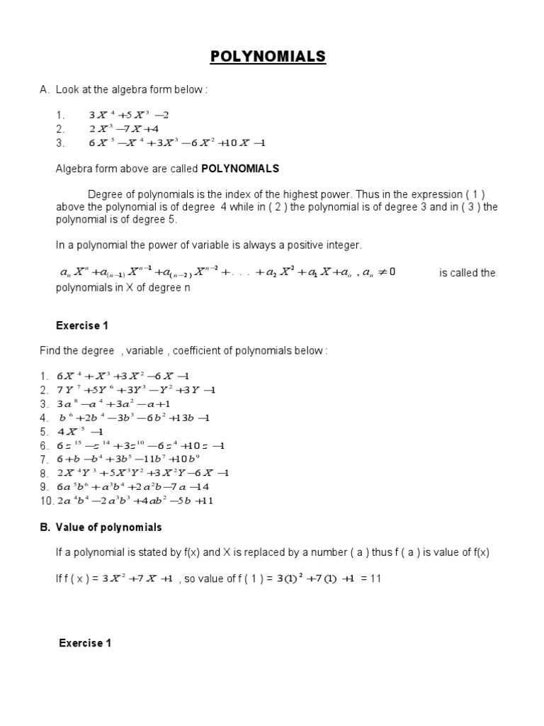 Polynomials | PDF