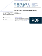 An Investigation Into the Theory of Resonance Testing