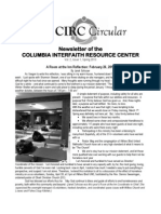 CIRC Circular Vol 2 Issue 1  Newsletter of the Columbia Interfaith Resource Center