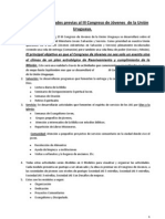 Requisitos de actividades previas al III Congreso de Jóvenes  de la Unión Uruguaya