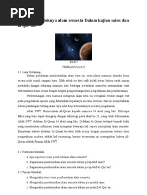 Proses Terbentuknya Alam Semesta Dalam Kajian Sains Dan Al Qur Pdf