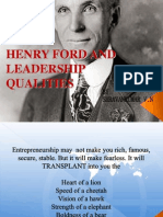 Henry Ford and Leadership Qualities: BY Shravankumar V.N