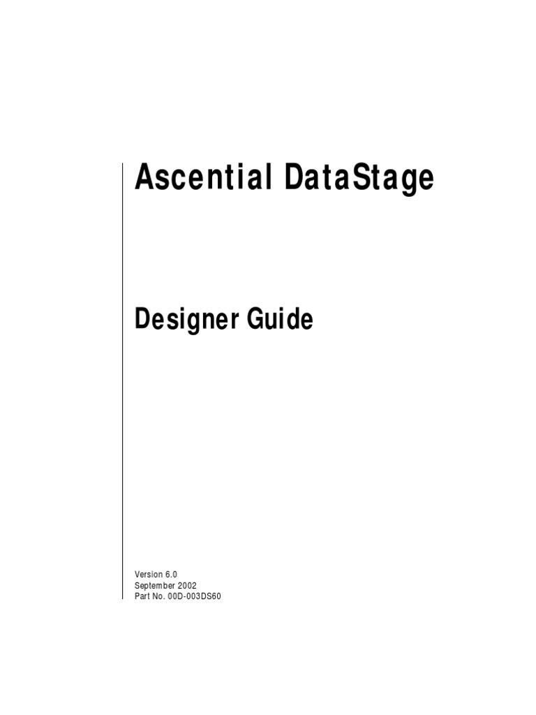ascential datastage designer guide Ds designer guide | data warehouse | bracket.