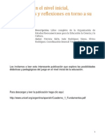 Libro Gratuito El Juego en El Nivel Inicial, Fundamentos y Reflexiones en Torno A Su Enseñanza