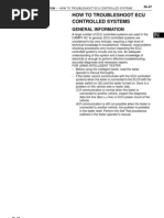 How To Troubleshoot Ecu Controlled Systems: General Information