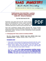 TANGGAPAN ATAS DOKTRIN SELAMAT KARENA PERBUATAN BAIKNYA PDT. PARIADJI.pdf