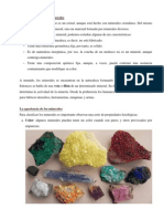 Características de Los Minerales