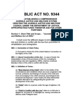 RA 9344 (Juvenile Justice and Welfare Act)