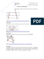 Atividades de Matematica - Teorema de Tales