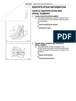 Identification Information: Vehicle Identification and Serial Numbers