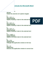 Shortcuts For Microsoft Word "Download&USE IT"