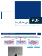 Analisis Morfológico y Clase de Palabras