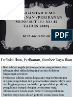 Pengantar Ilmu Perikanan (Perikanan Menurut Uu No 45 Tahun 2009