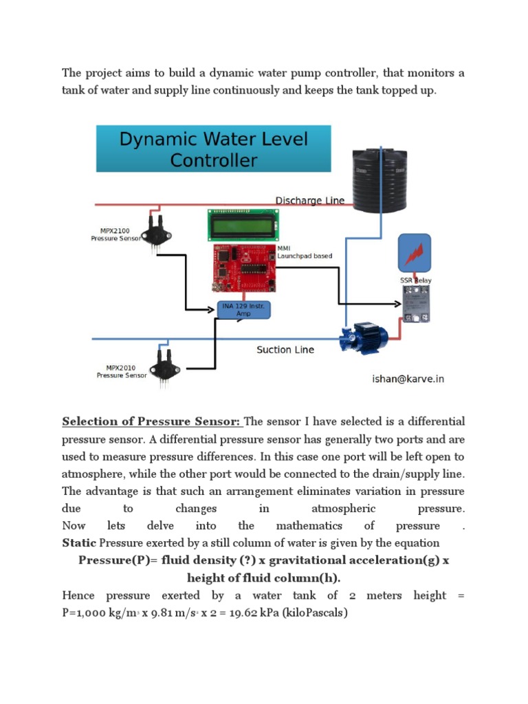 MPX2010 Pressure Sensor Controller Design | PDF | Pressure | Amplifier