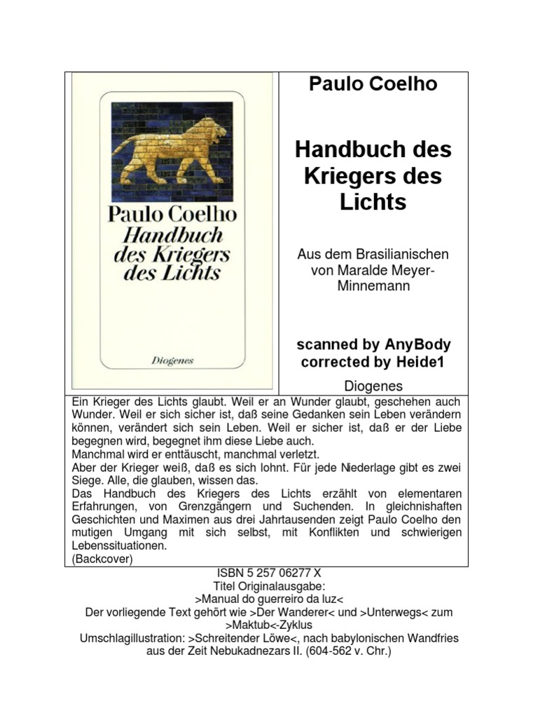 Paulo Coelho Zitate Krieger Des Lichts