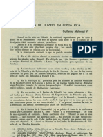 Guillermo Malivassi - Presencia de Husserl en Costa Rica