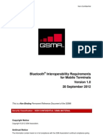 Bluetooth Interoperability Requirements For Mobile Terminals 28 September 2012