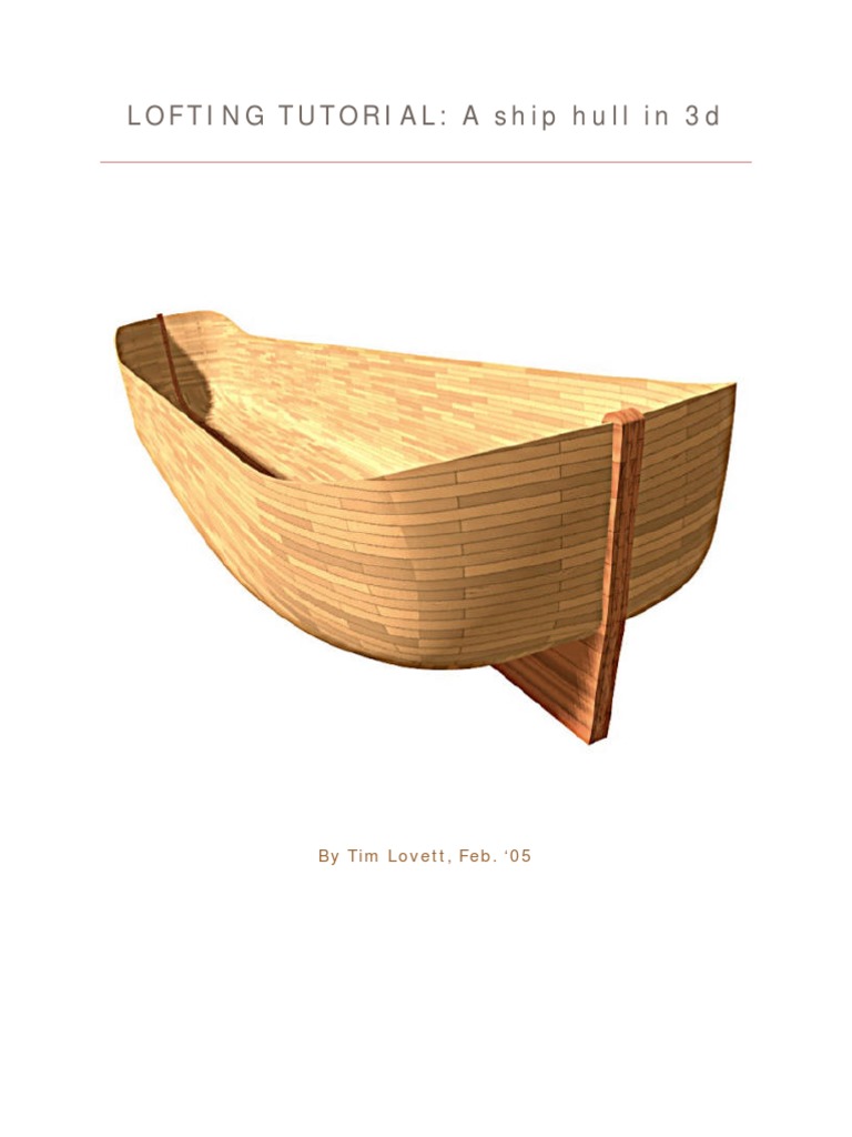 Lofting Tutorial - A Ship Hull in 3d | PDF | 3 D Computer Graphics | 3 ...