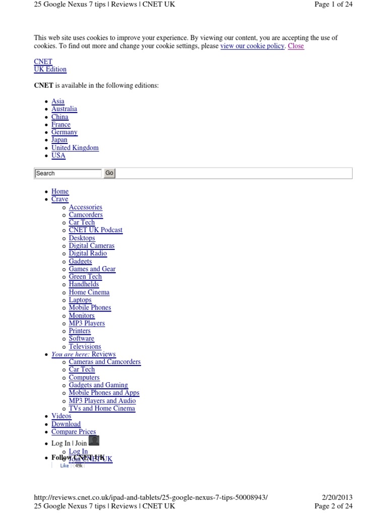 Nexus-7 Tips | Android (Operating System) | Tablet Computer