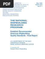 Establish Recommended American Shipbuilding Quality Standards - Final Report - 1999